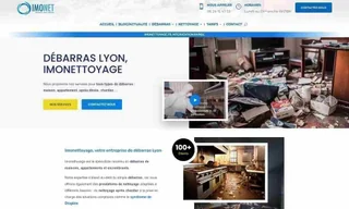 Capture d'écran du site web IMONETTOYAGE - Plateforme digitale pour services de nettoyage avec réservation en ligne réalisé par l'agence web Domoveillance