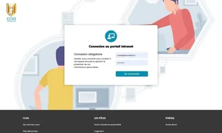 Capture d'écran du site web CCAS PERPIGNAN - Site internet + Intranet pour le Centre Communal d'Action Sociale avec gestion des demandes réalisé par l'agence web Domoveillance