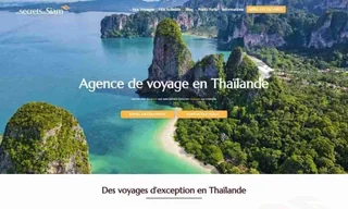 Capture d'écran du site web LESSECRETSDUSIAM - Site e-commerce premium pour agence de voyage spécialisée Thaïlande avec blog intégré et réservation en ligne. réalisé par l'agence web Domoveillance