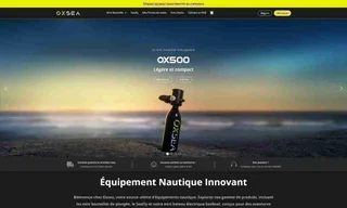 Capture d'écran du site web OXSEA - Site e-commerce spécialisé dans la fabrication de matériel de plongée professionnel réalisé par l'agence web Domoveillance