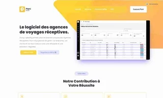 Capture d'écran du site web PLANITRAVEL - Site vitrine pour un logiciel de réservation de voyages réalisé par l'agence web Domoveillance