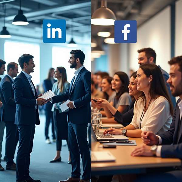 quelle est la difference entre linkedin et facebook image